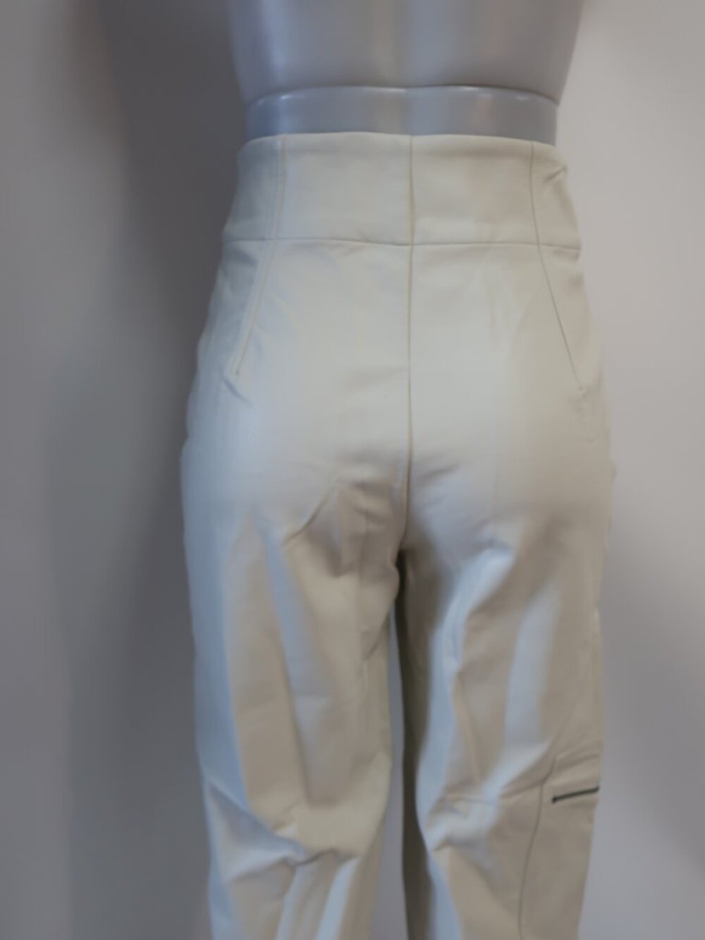 Womens Intermix Jolie Bone White (Item-56) PU Faux Leather Cargo Pocket Pants 4 - Picture 6 of 11